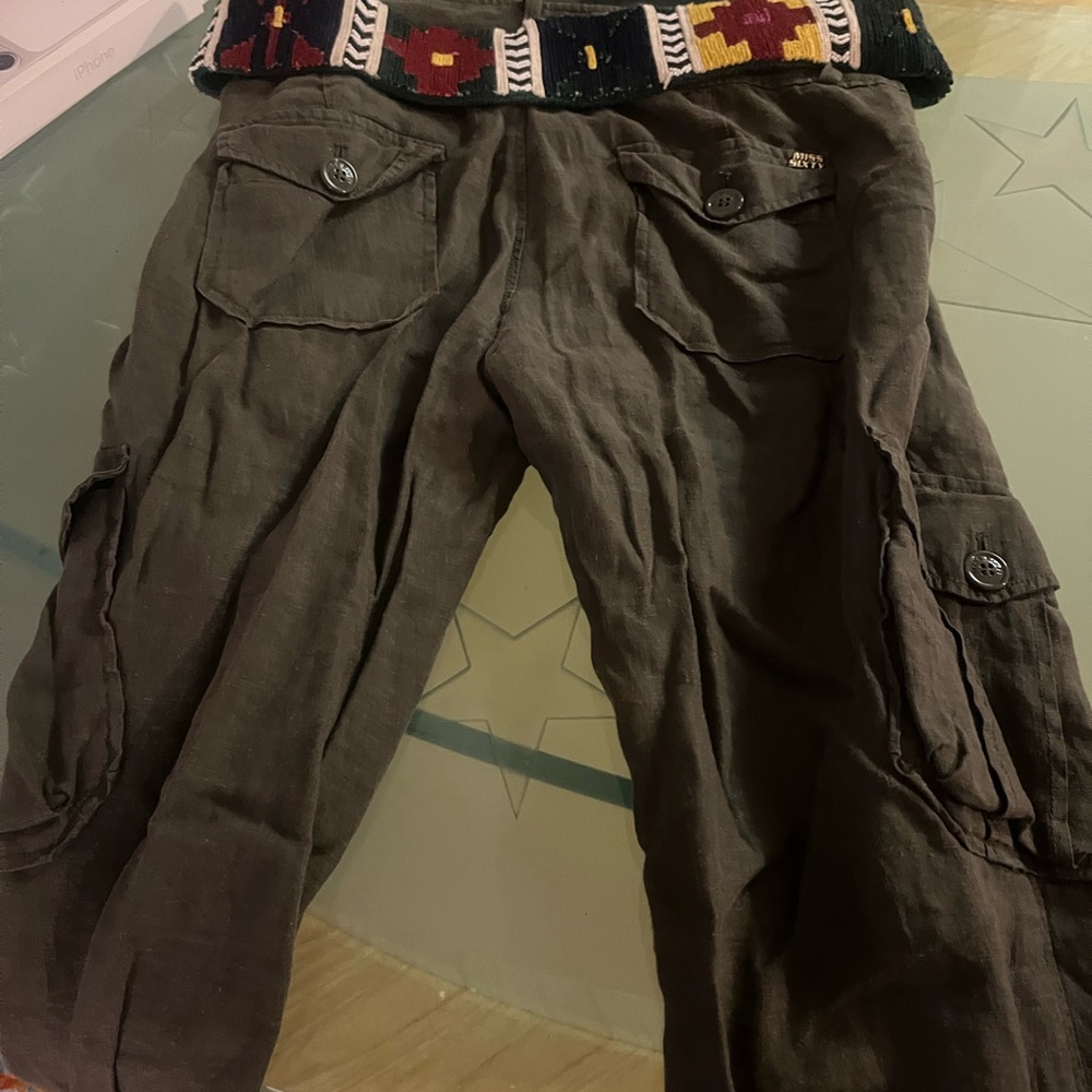 Miss sixty linen pants with belt vintage